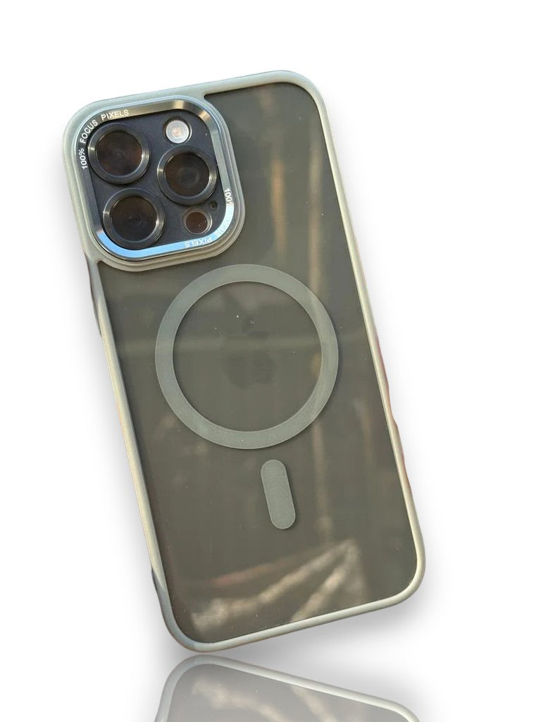 Kamera lens korumalı MagSafe destekli kılıf-Gri