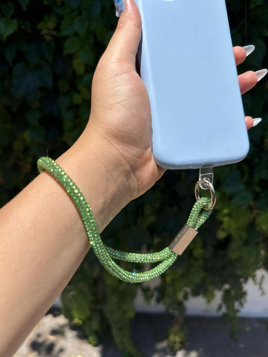 Fıstık Yeşili swarovski taşlı bilek askısı