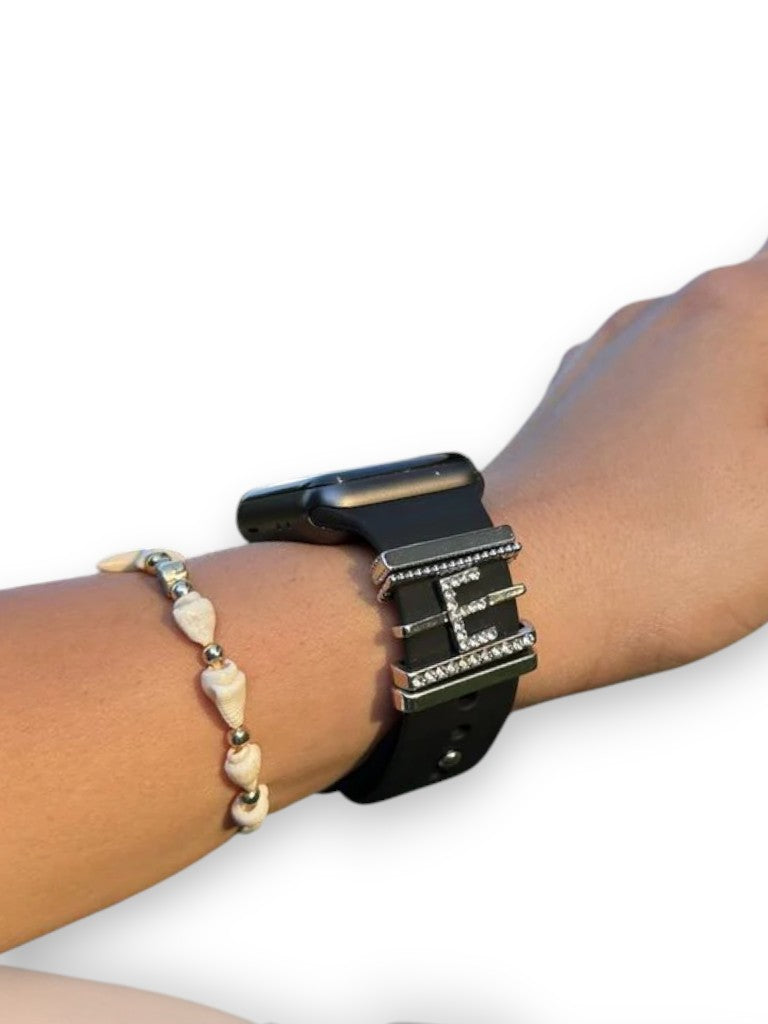 Apple Watch Silver E Harfli Charm Seti