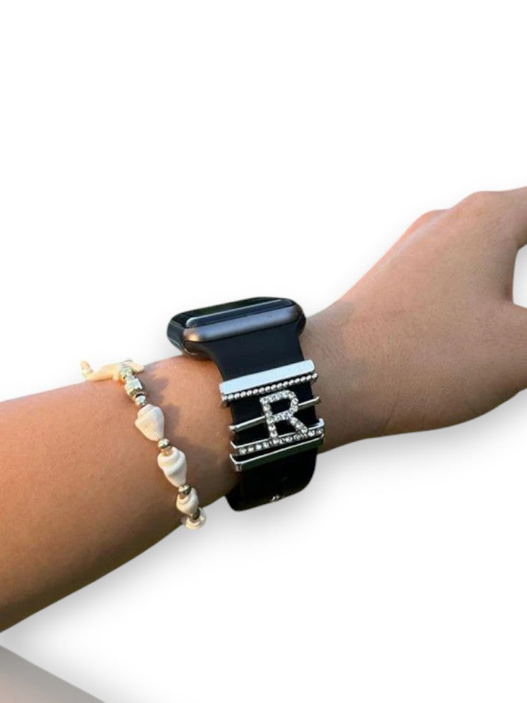 Apple Watch Silver R Harfli Charm Seti