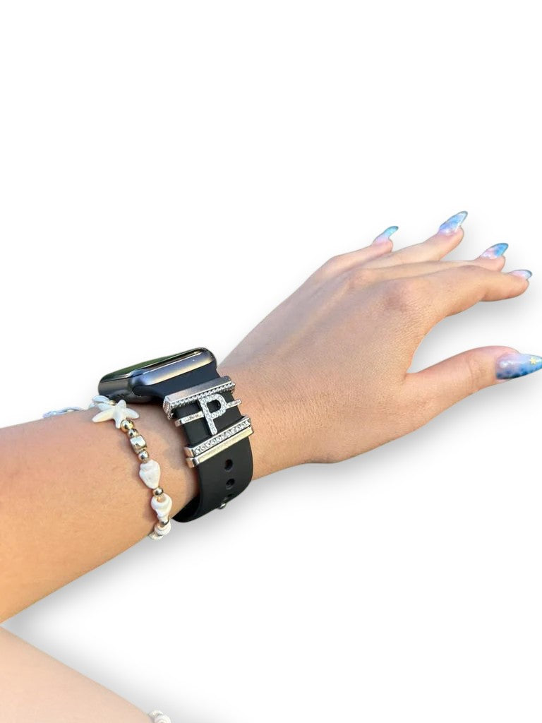 Apple Watch Silver P Harfli Charm Seti