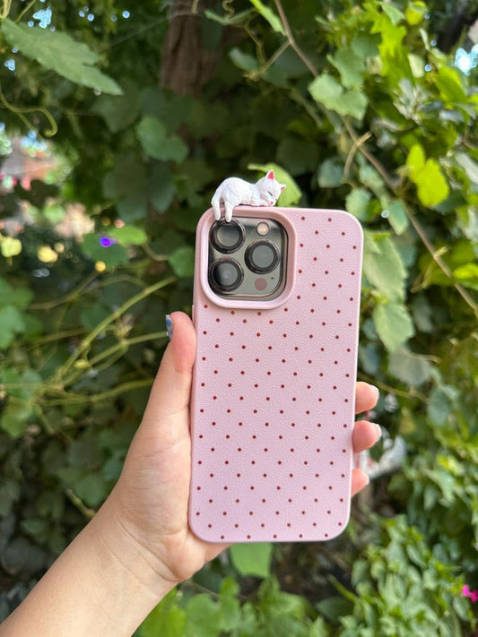 Minnoş Kedicikli Pembe Silikon Kılıf