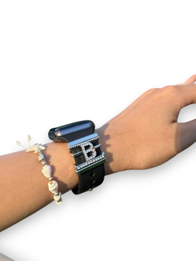 Apple Watch Silver B Harfli Charm Seti