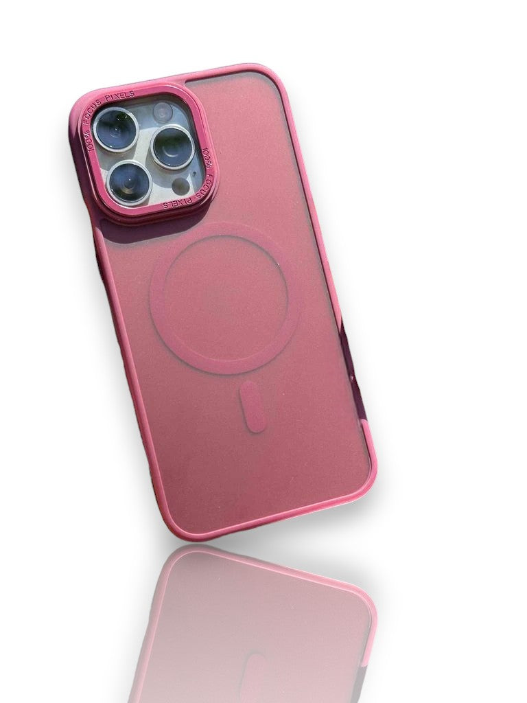 mat şeffaf magsafe destekli sert mika-Mürdüm