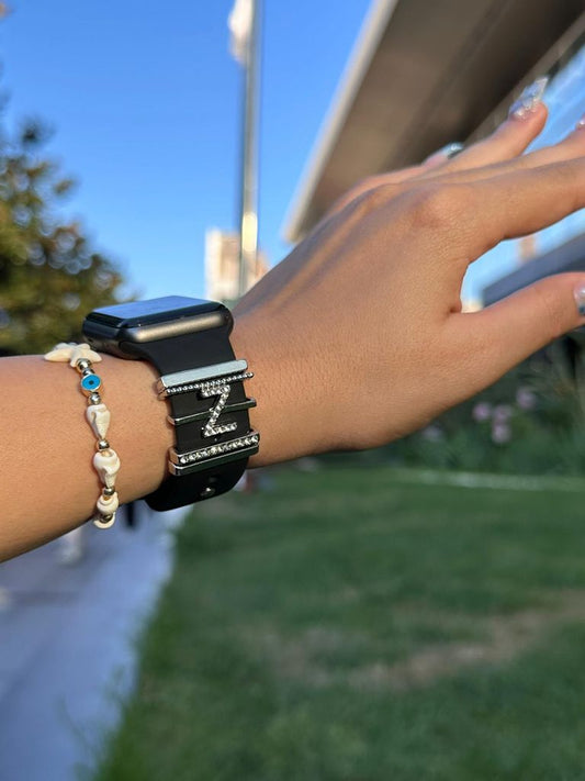 Apple Watch Silver Z Harfli Charm Seti
