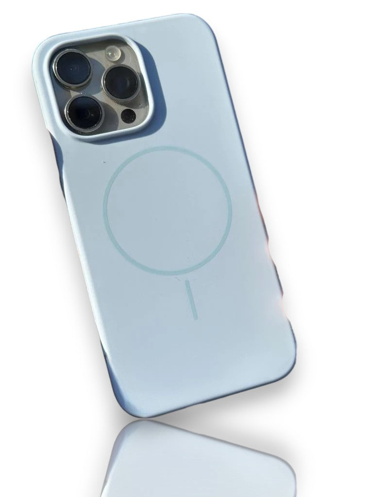 Leke Tutmayan Kadife İç Kaplamalı magsafeli Lansman Kılıf –buz mavisi