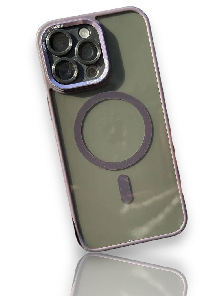 Kamera lens korumalı MagSafe destekli kılıf-Derin Mor