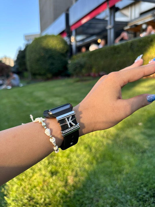 Apple Watch Silver K Harfli Charm Seti