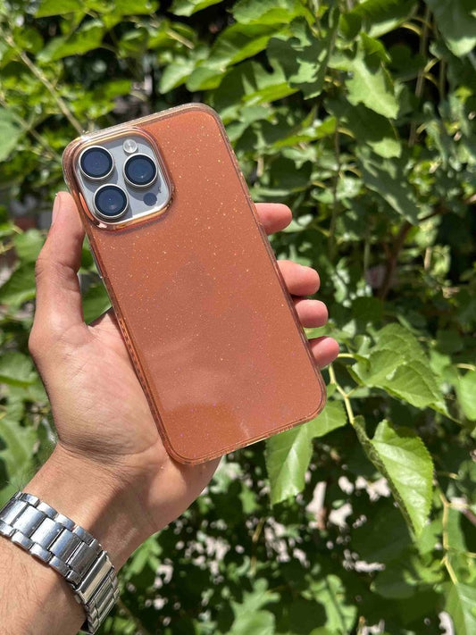 Simli İphone Telefon Kılıfı turuncu