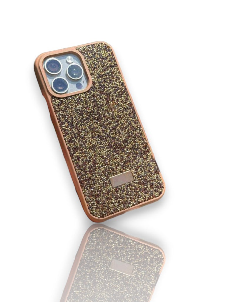 Swarovski Taşlı Şık Telefon Kılıfı-Kahverengi