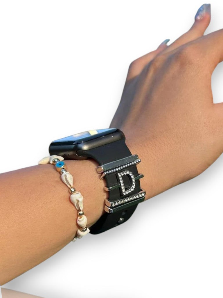 Apple Watch Silver D Harfli Charm Seti