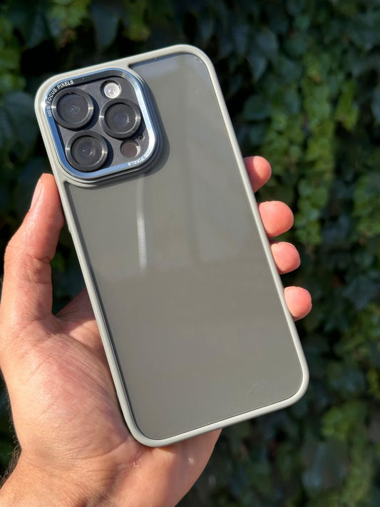 kamera korumalı sert mika telefon kılıfı-Naturel Titanyum