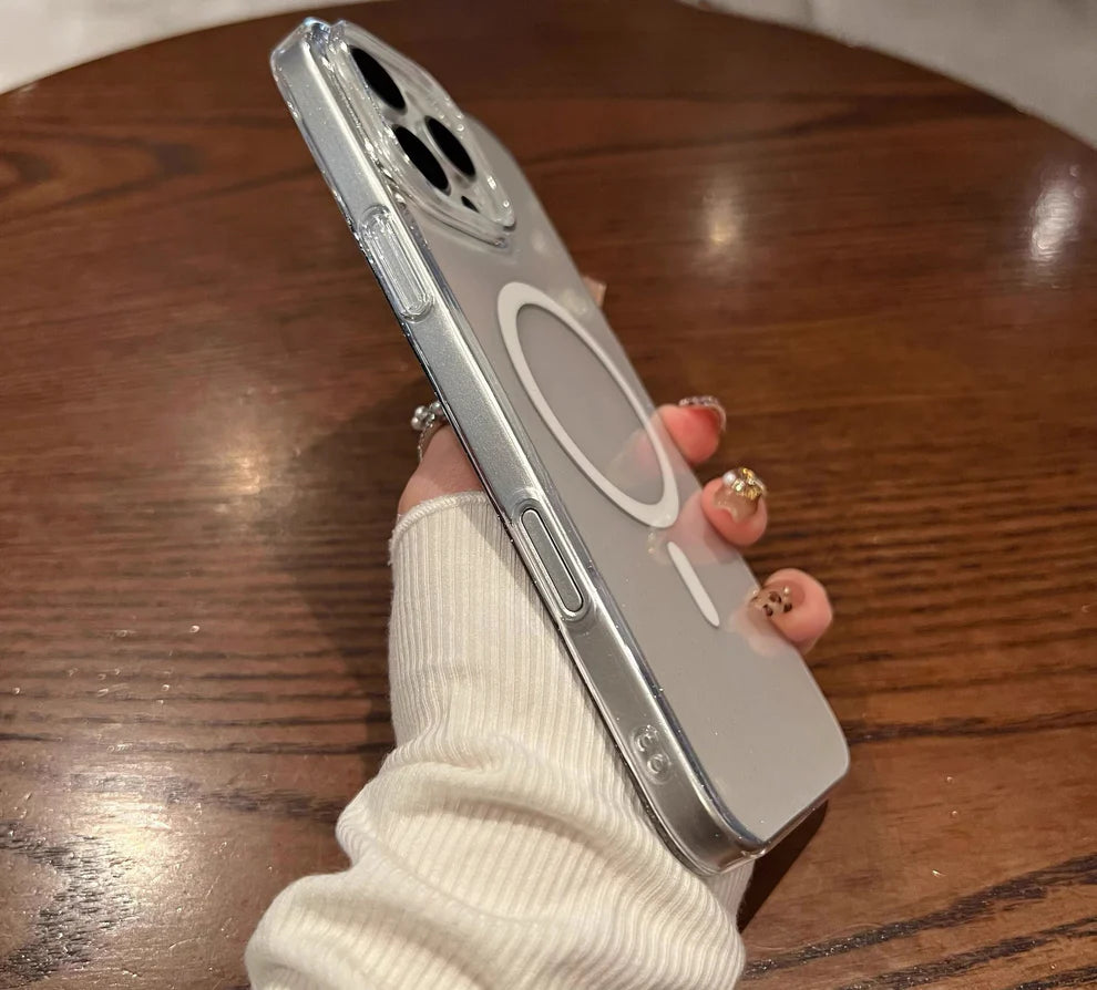 Magsafe Simli Premium Şeffaf Telefon Kılıfı – Sararma ve Kararma Yapmaz