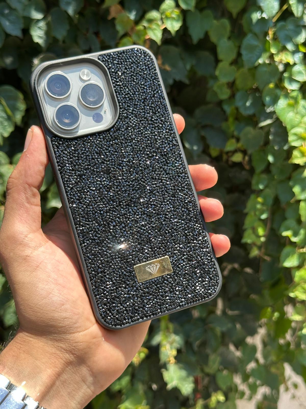 Swarovski Taşlı Şık Telefon Kılıfı-Siyah