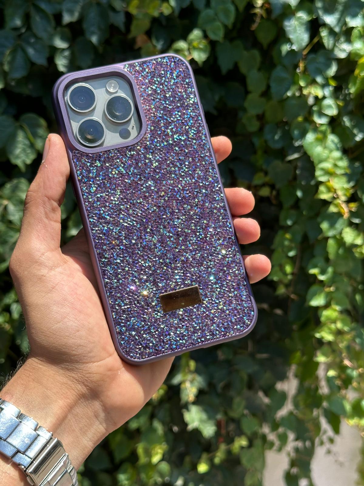 Swarovski Taşlı Şık Telefon Kılıfı-Mor