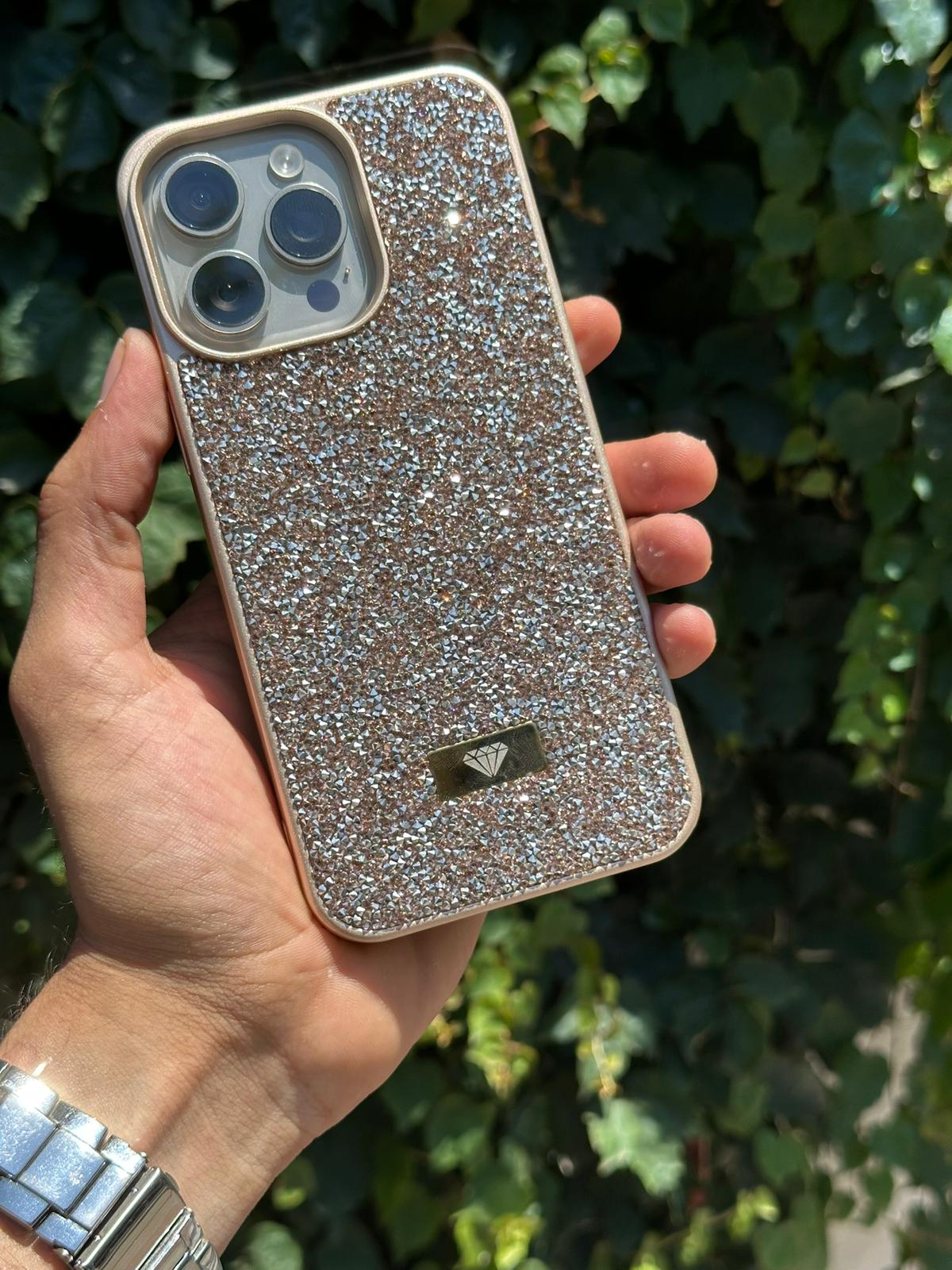 Swarovski Taşlı Şık Telefon Kılıfı-Gold