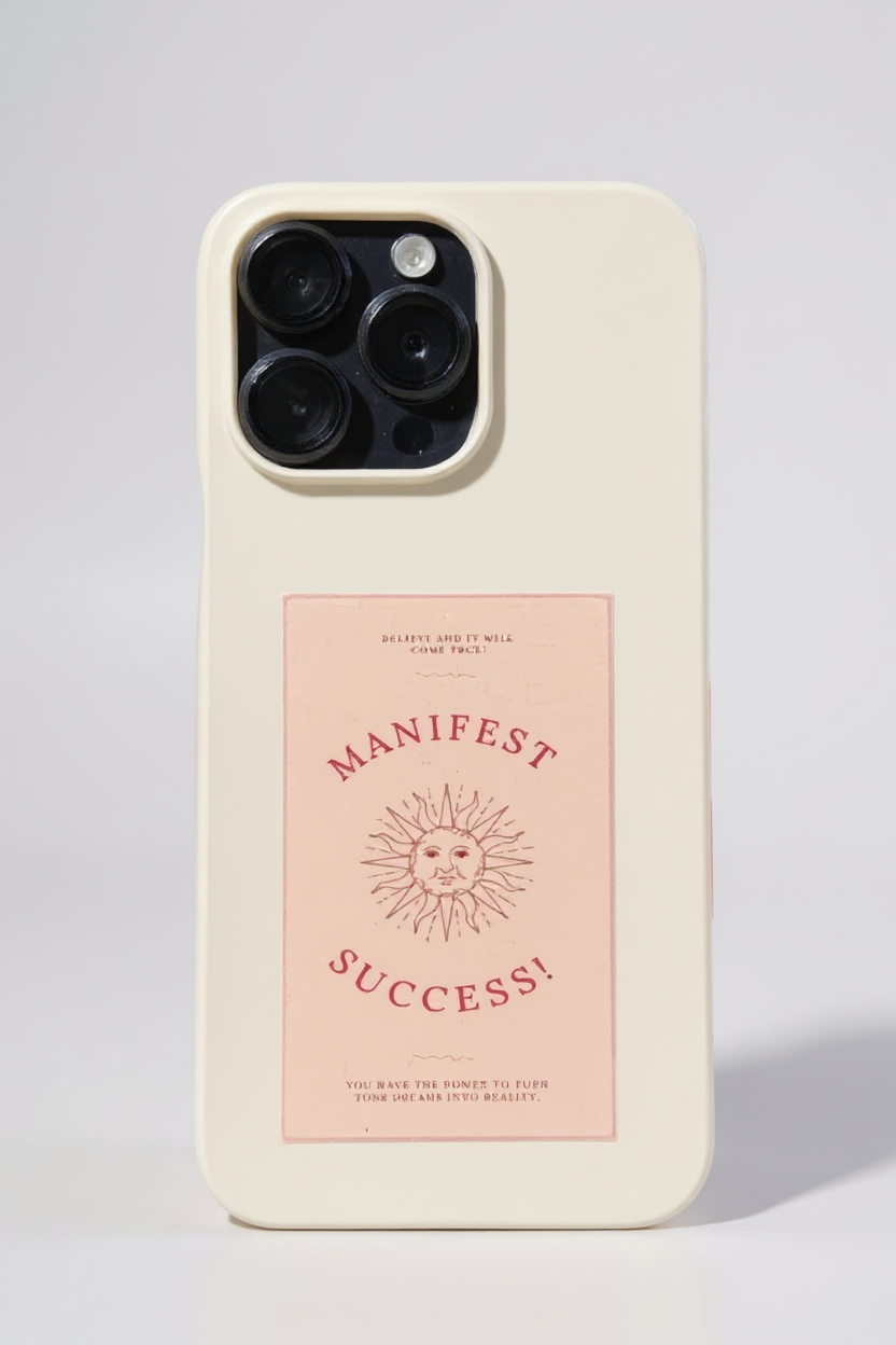 Manifest Yazı Baskılı Süet Silikon Kılıf