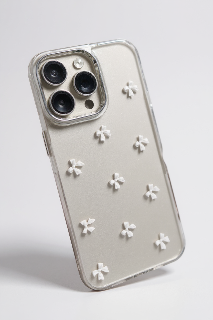 beyaz fiyonk Pinterst kılıf