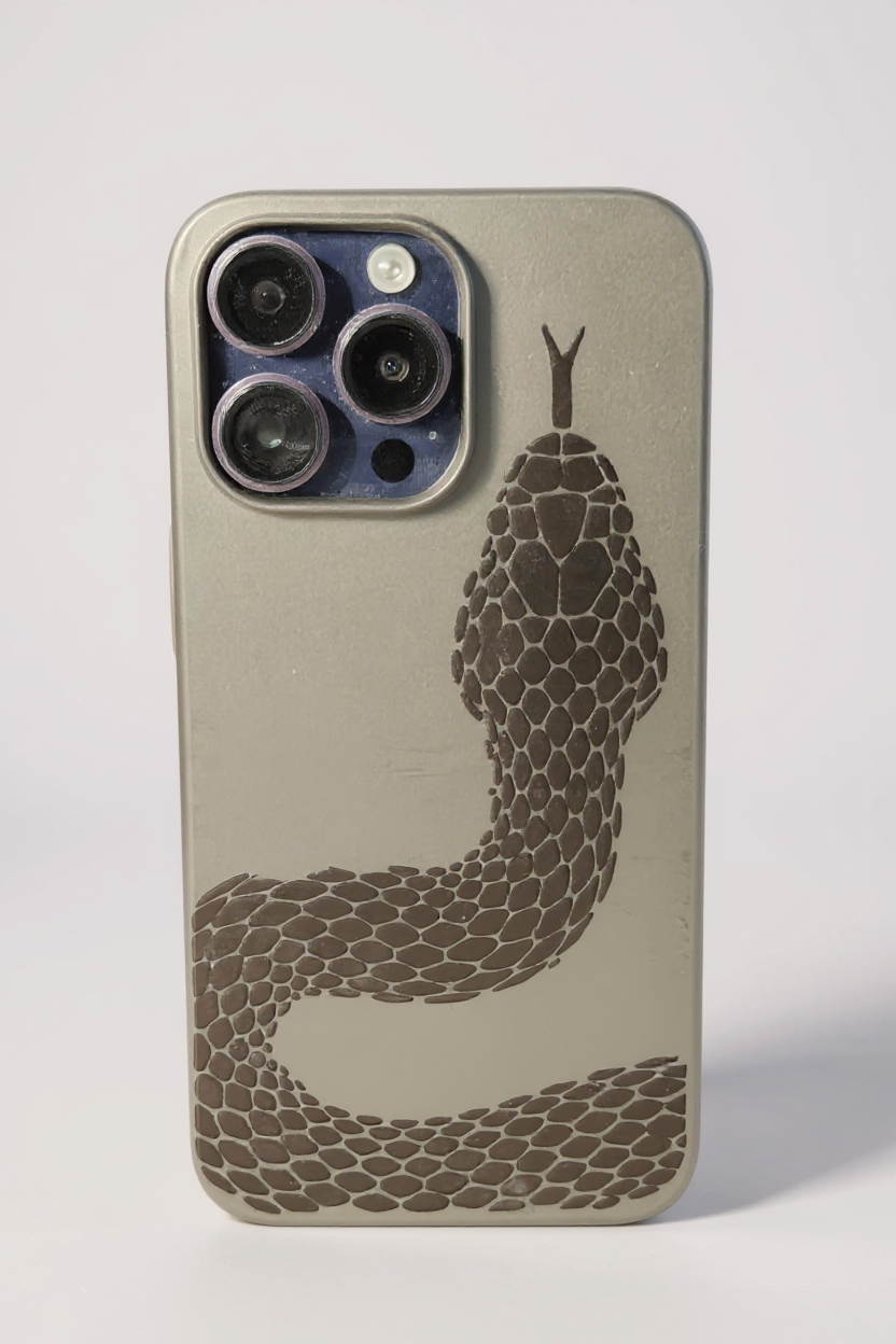 Yılan Desenli Süet Silikon Kılıf