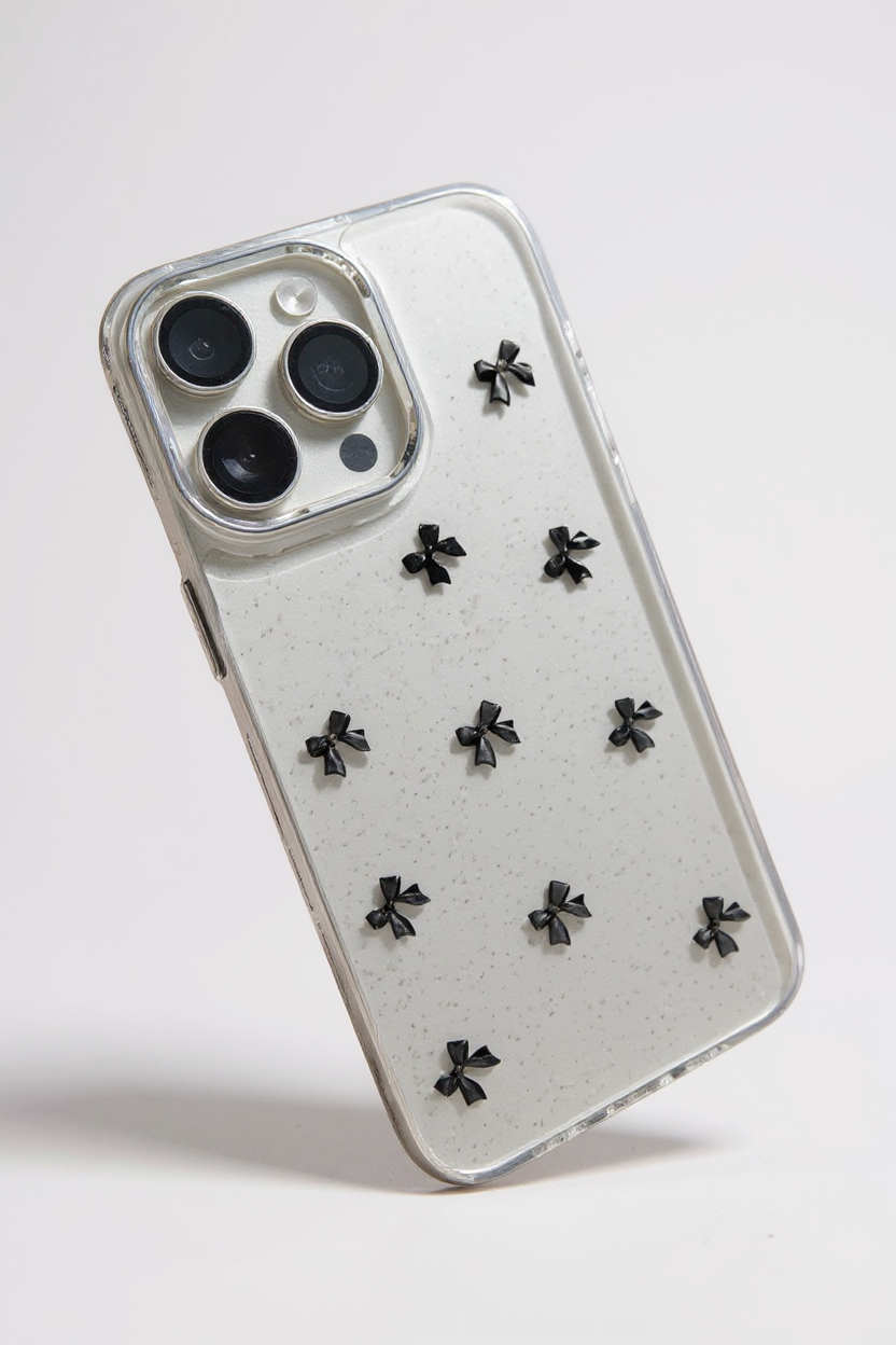 Fiyonklu siyah Pinterst kılıf