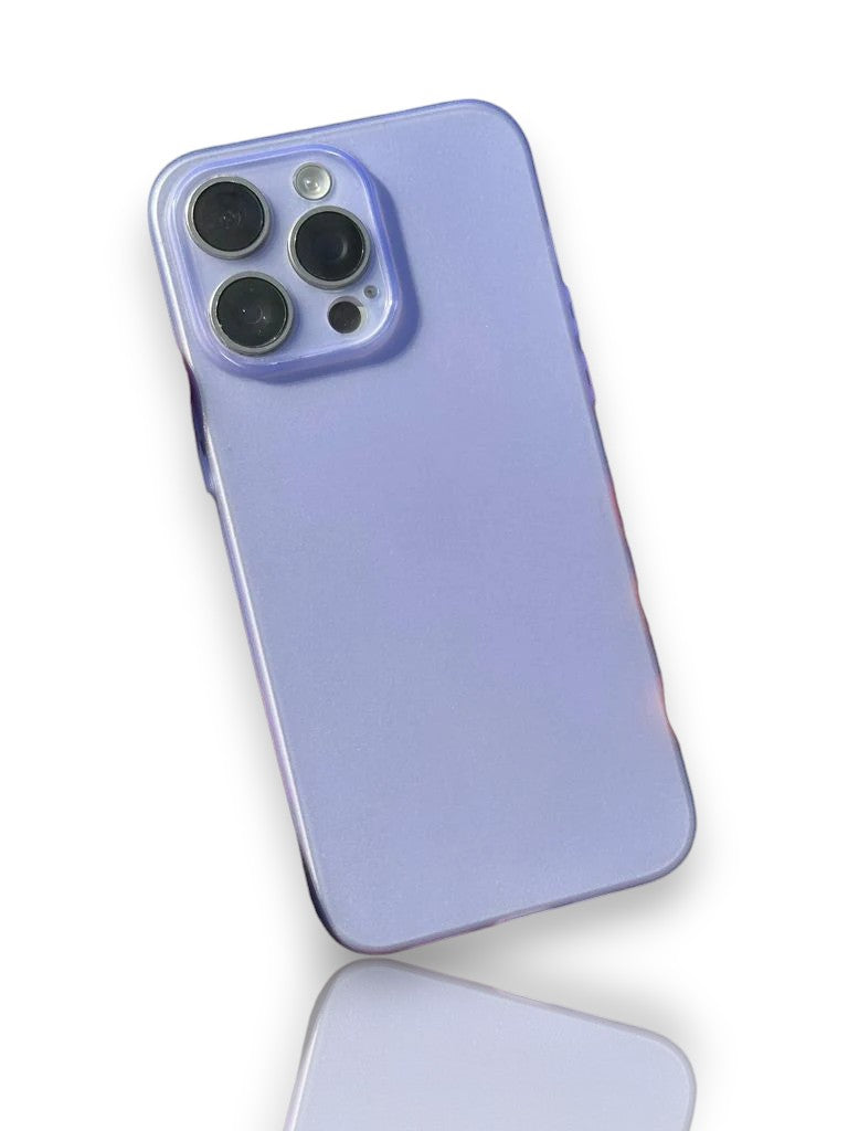 Ultra İnce Mat Silikon Kılıf-Lila