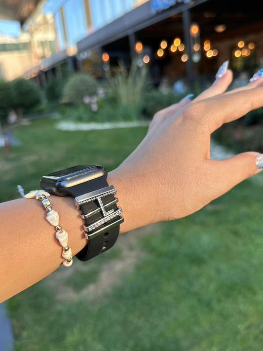 Apple Watch Silver L Harfli Charm Seti