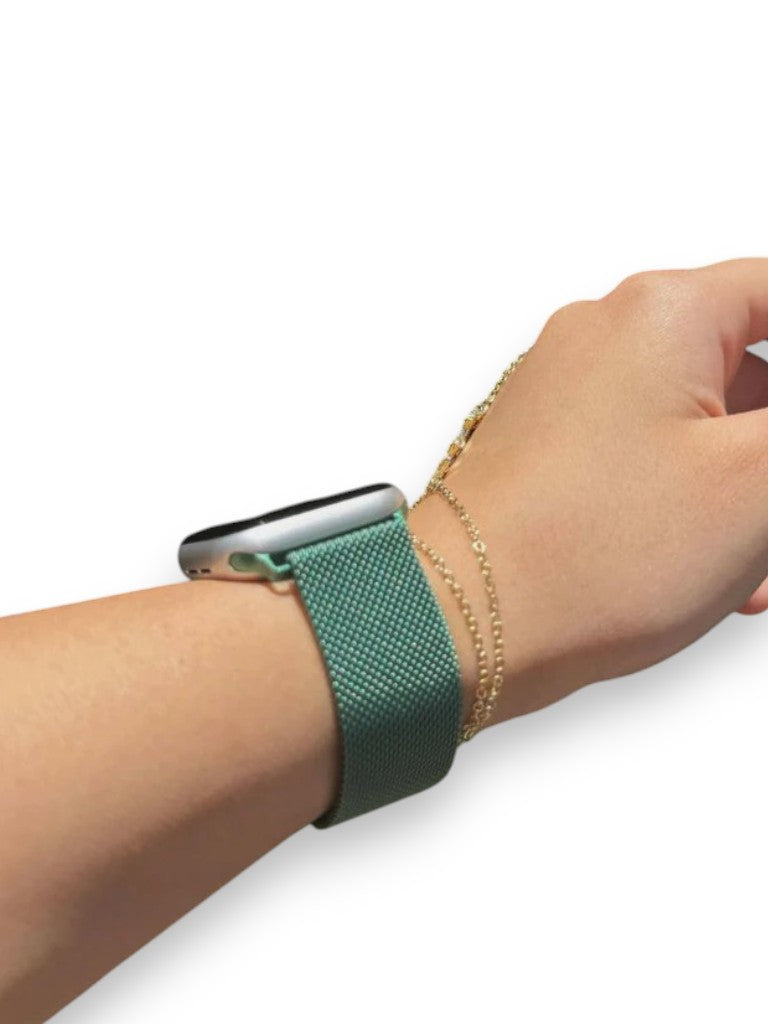 Zümrüt Leopar Metal Hasır Kordon