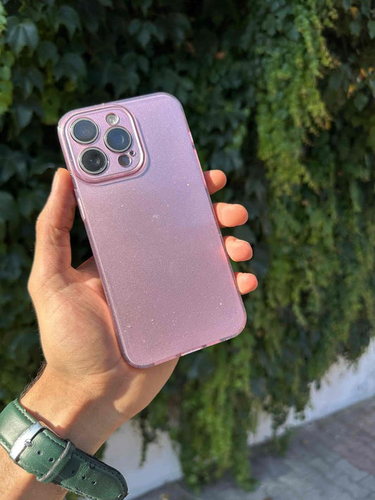 simli slikon kılıf- pembe