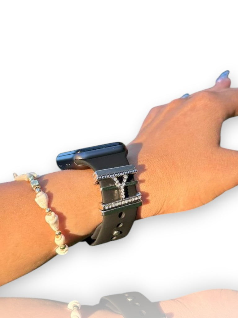 Apple Watch Silver Y Harfli Charm Seti