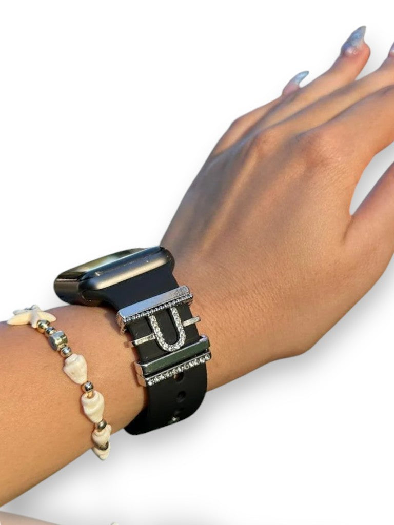 Apple Watch Silver U Harfli Charm Seti