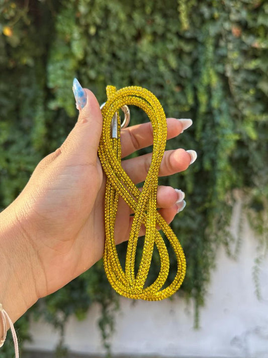 gold swarovski taşlı boyun askısı