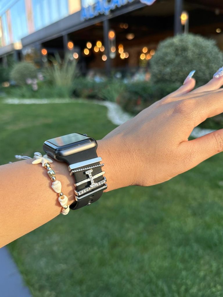 Apple Watch Silver I Harfli Charm Seti