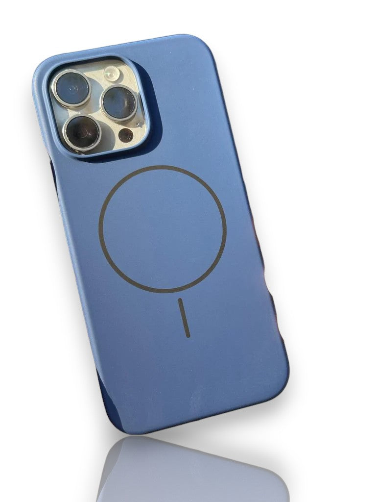 Leke Tutmayan Kadife İç Kaplamalı magsafeli Lansman Kılıf -lacıvert