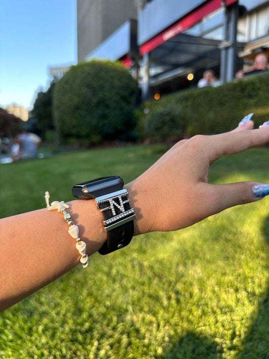 Apple Watch Silver N Harfli Charm Seti