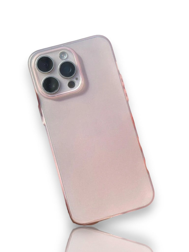 Ultra İnce Mat Silikon Kılıf-Pembe