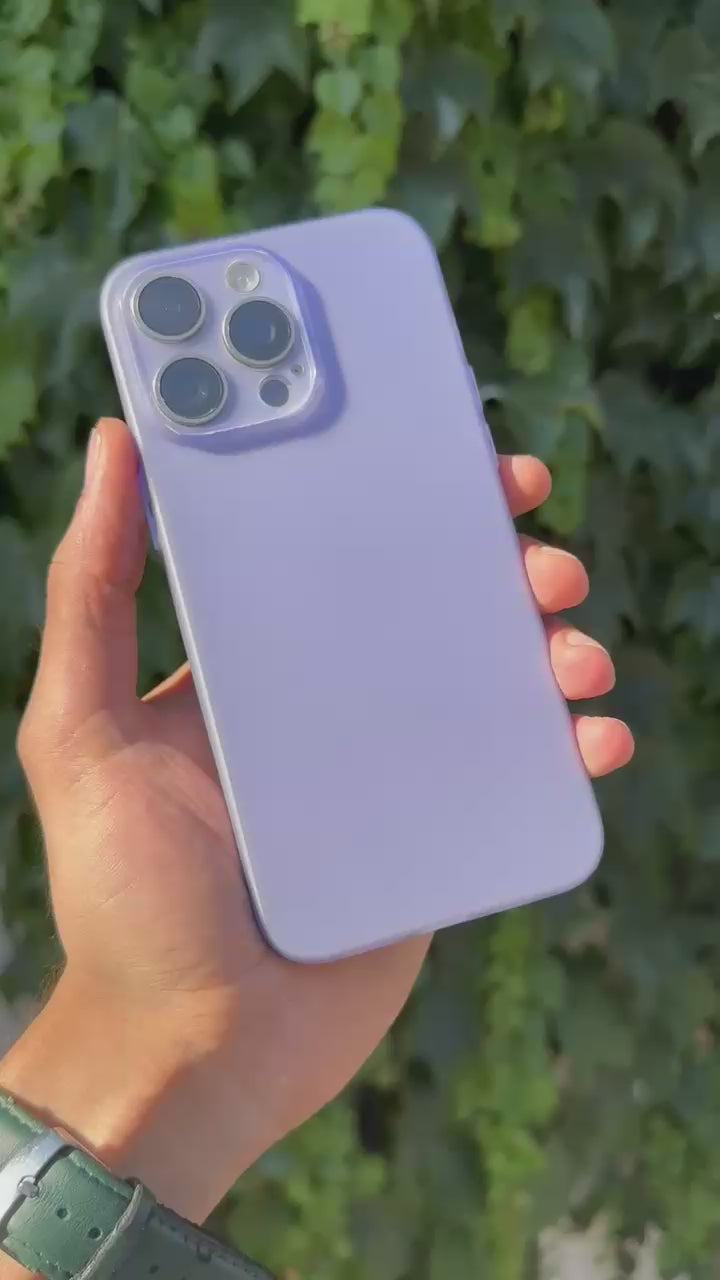 Ultra İnce Mat Silikon Kılıf-Lila