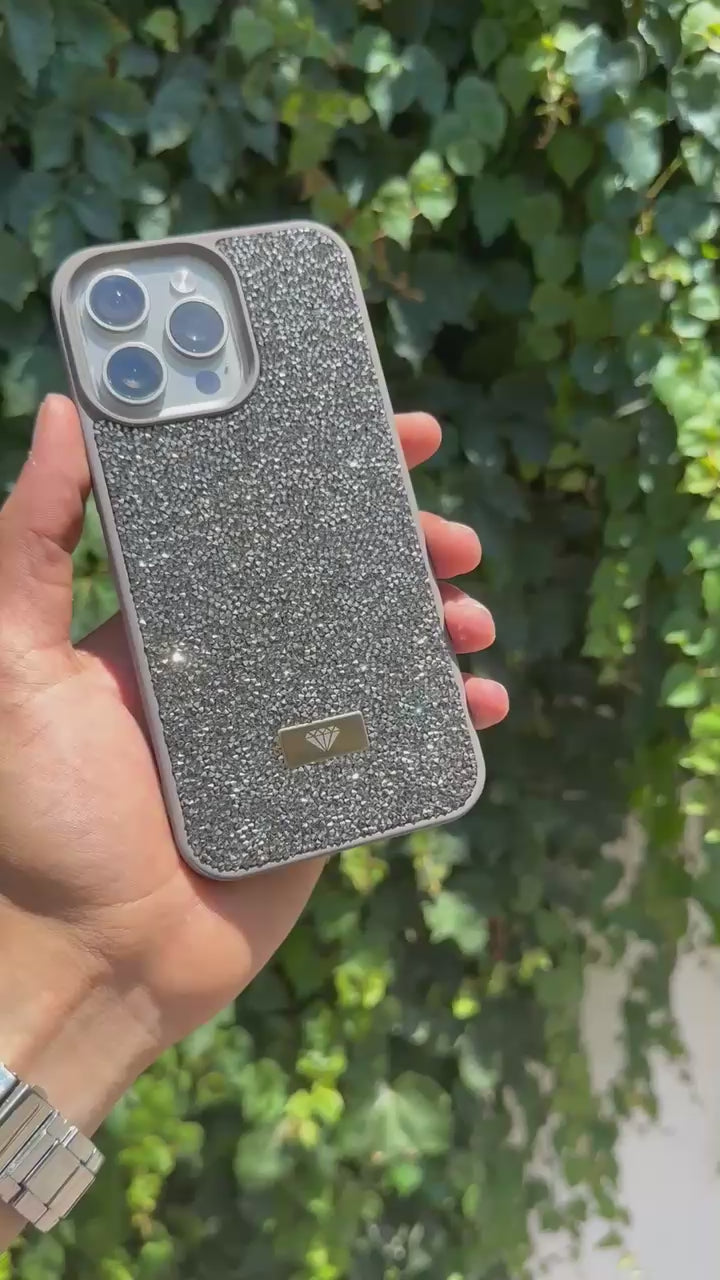 Swarovski Taşlı Şık Telefon Kılıfı-Antrasit